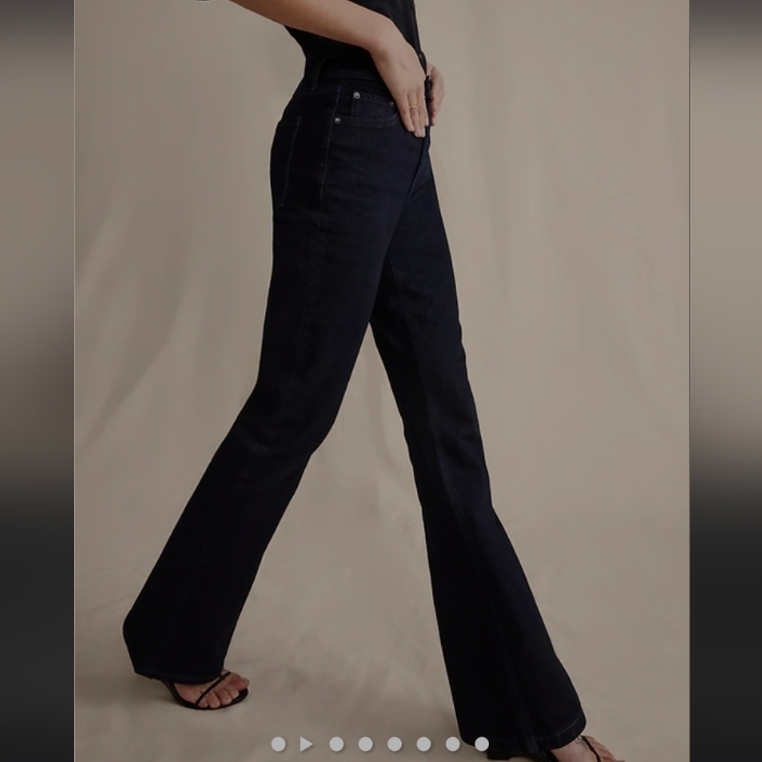 J Crew Black High Waist Boot Leg Cotton Denim Jeans Size 28 Euc